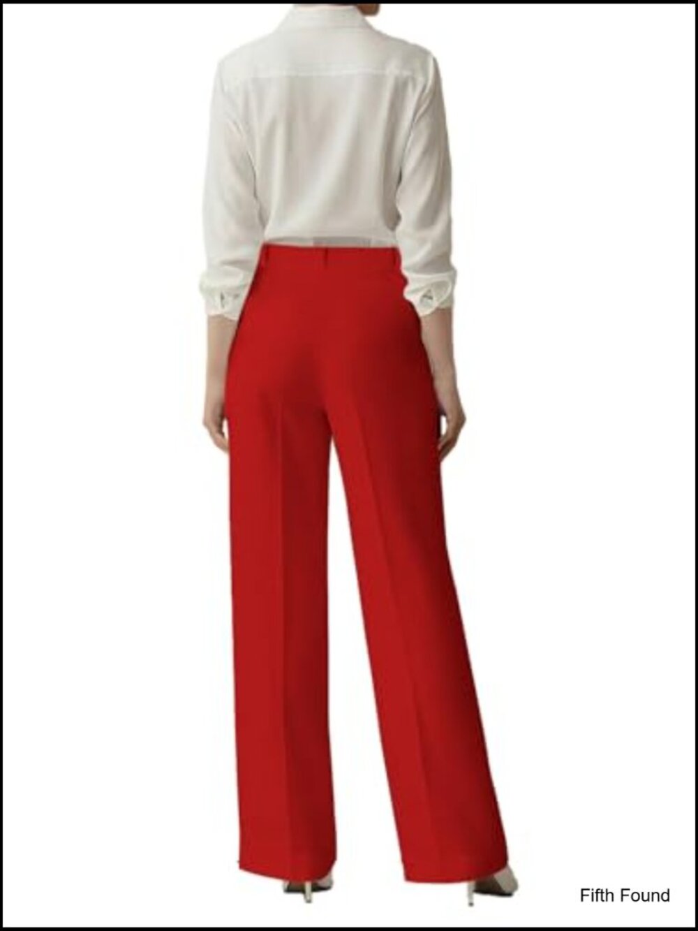 High Waist Wide Leg Pants Flowy Trousers Work Pants - Picture 3 of 5
